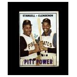 1967 Topps #266 Stargell/Clendenon VG to VG-EX+