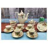 Vtg. handpainted tea set (16pcs)