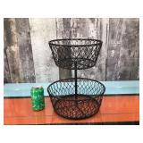 Wire 2-tier basket