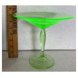 Uranium Glass Compote