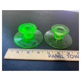 Uranium Glass Candle Holders