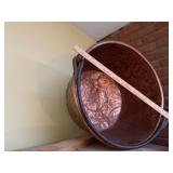 Large Heavy Copper and Cast Iron Pot