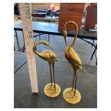 Brass Flamingos