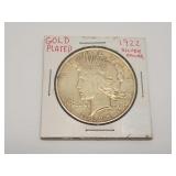 1922 Gold Plated US Liberty Silver Half Dollar