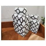 Black and White Rectangular Ceramic Jars