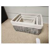 K&K Interiors Set of 3 Baskets