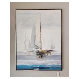 Framed Quiet Boats I Print