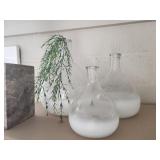 K&K Interiors Rounded Long Neck Bottle Frosted