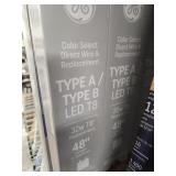 GE Color Select Type A / Type B LED T8 48" Light