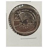 2004 South Africa 2 Rand Coin 10 Years Freedom