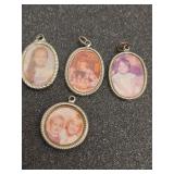 Vtg Photo Pendants