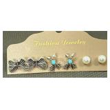 New Fashion Arrows//Butterfly, Faux Pearl Earrings