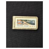 Vintage GULF OIL Gold Money Clip