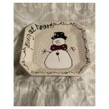 Young At Heart Snowman Plate