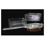 Glass Vanity Boxes & Brush