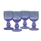 Etched Bohemian Glass Cordials (4)