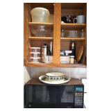 Kitchen Cabinet Contents & Microwave