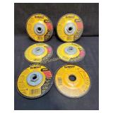 6)  Dewalt 4-1/2" x 1/4" Grinding Wheels