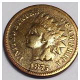 1875 Indian Head Penny High Grade Rare Date