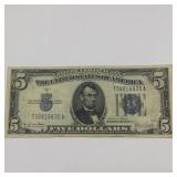 1934 D Silver Certificate 5 Dollar Bill