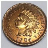 1904 Indian Head Penny AU/BU