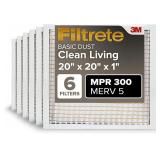 $90 Filtrete Dust Filter, 20x20x1, 6-Pack