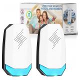 NEW 2PK Ultrasonic Pest Repeller,Indoor Plug-in