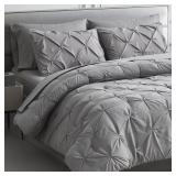 SEALED $70 Queen Comforter Set 7 Pcs-Gray