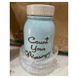 NEW Light Blue Ceramic Jar