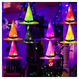 NEW 8PK Hanging Light Up Witch Hats