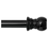 (Black, 30-44") Curtain Rods for window