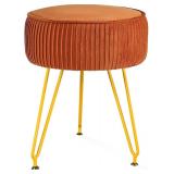 $60 Velvet Vanity Stool with Golden Legs