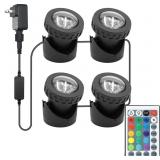 MISSING NEW $62 4PK LED Underwater Pond Lights