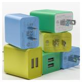 NEW 6PK Dual Port Fast Wall Chargers