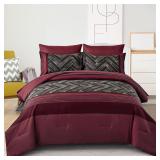 $77 Comforter Set Queen Size 7 Pieces