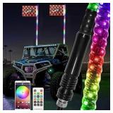 NEW $170 LED Whip Lights W/Flag 2Pcs