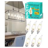 NEW $31 LED 6PK 60W Vintage Style Candelebra Bulb