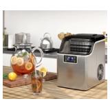 NEW-$190 Costway Silver Electric Countertop Ice