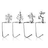 4 pcs Christmas Stocking Holder, Metal