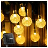 NEW 35.6FT LED Solar Globe String Lights 8 Modes