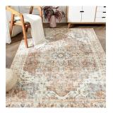 NEW $193 Area Rug 6x9 Washable Rug Vintage Rug