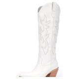 NEW $80(10) Pasuot White Cowboy Boots for Women