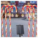 USED $36 Christmas Solar Candy Cane Lights 6PKS