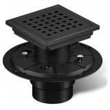 NEW $35 Square Shower Floor Drain (6 Inch)