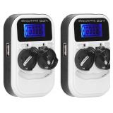 NEW 2PK LCD Button Battery Chargers, Plug In