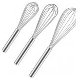 Stainless Steel Whisks Set of 3