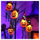 NEW 10FT LED Hanging Pumpkin Heads