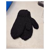 Wool Mitts Extra Large Black