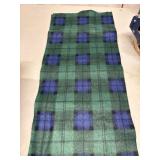 Fleece Scarf Blue and Green Plaid