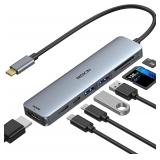 NEW 7-in-1 USB C Hub HDMI Adapter & Card Reader